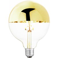 Gold Getauchte Led Globus Glühbirnen - Spiegel Halbbirne Kupfer, Oder Chrom E26 5 Zoll Lampe Glühbirne Moderne Beleuchtung von ModernLightingDesign