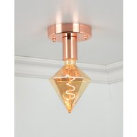 Moderne Flush Mount Deckenleuchte - Diamant Led Poliert Kupfer von ModernLightingDesign