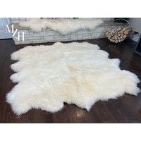 Natürliches Weißes Schaffell Teppich Doppelte Pelt 6.5 X 2 Ft | Schaf Fell Haustier Bett Überwurf Home Decor Geschenk Echtes von ModernLuxuryHomes