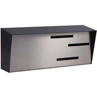Moderner Briefkasten | Mid Century Modern Horizontales Schwarz/Silber von ModernMailbox