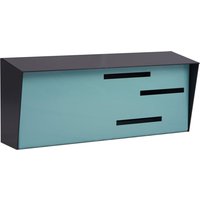 Moderner Briefkasten | Mid Century Modern Horizontales Schwarz -Rotkehlchen-Ei von ModernMailbox