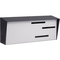 Moderner Briefkasten | Mid Century Modern Horizontales Schwarz & Weiß von ModernMailbox