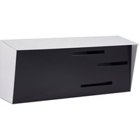 Moderner Briefkasten | Mid Century Modern Horizontales Weiß & Schwarz von ModernMailbox