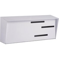 Moderner Briefkasten | Mid Century Modern Horizontales Weiß von ModernMailbox
