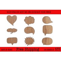 Sprachblase Unvollendete Holz Ausschnitte Formen Große & Kleine Größen Sprachblase Unvollendete Holz Ausschnitte Formen Große & Kleine Größen von ModernMapCutOuts