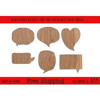 Sprachblase Unvollendete Holz Ausschnitte Formen Große & Kleine Größen Sprachblase Unvollendete Holz Ausschnitte Formen Große & Kleine Größen von ModernMapCutOuts