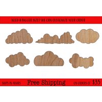 Wolken Form Holz Sammlerstücke Unvollendete Ausschnitte Formen Große & Kleine Größen von ModernMapCutOuts