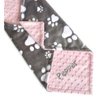 Angepasste Plüsch Paw Print Haustier-Überwurf Weiche Minky-Decke Für Hunde Und Katzen Mit Personalisiertem Namen von ModernMommaHandmade
