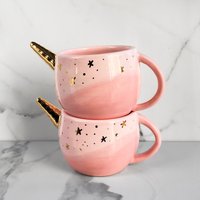 Einhorn-Tasse - Handgefertigte Einhorn-Keramiktasse, Moderne Schlamm-Einhorn-Tasse, Kinder-Einhorn-Tasse von ModernMud
