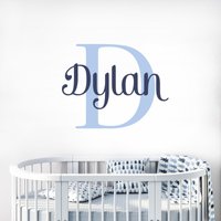Fancy Any Name Aufkleber, Monogramm Wandtatogramm, Junge Vinyl Namen Wandtatogramm Kinderzimmer, Namenstattat, Personalisierte Aufkleber Msc001 von ModernStickerCo
