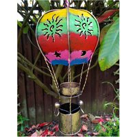 Regenbogen Heißluftballon Hängendes Teelichthalter - Laterne Aus Recyceltem Metall Regenbogen Heißluftballon Hängendes Teelichthalter - Laterne Aus Recyceltem Metall von ModernVintageGiftCo