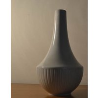 Grosse Heinrich Porzellan Vase Weiss 70Er von ModernVintageProjekt