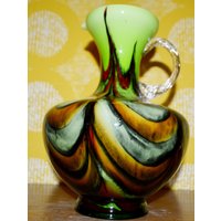 Grosse Opaline Vintage Vase 70Er Jahre Grün Space Age Design Retro Mid Century Seventies von ModernVintageProjekt