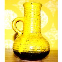 Kleine Vintage Keramik Vase 70Er Jahre Gelb Retro Seventies Wgk Wgp Landhausstil German Pottery von ModernVintageProjekt