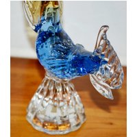 Schöne Große Vintage Glas Figur Vogel Von 70Er Jahre Holz Retro Mid Century Shabby Chic Landhausstil von ModernVintageProjekt