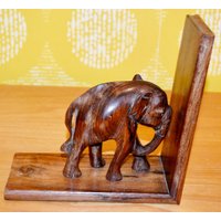 Schöne Vintage Buchstütze Elefant Holz Danish Design Bookends 70Er Jahre Klassiker Retro Mid Century Shabby Chic Landhausstil von ModernVintageProjekt