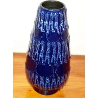 Schöne Vintage Vase Von Strehla Keramik 70Er Jahre Blau Design Klassiker Space Age Seventies Retro Mid Century Wgk Schöne Vintage Vase Von Strehla Keramik 70Er Jahre Blau Design Klassiker Space Age Seventies Retro Mid Century Wgk von ModernVintageProjekt