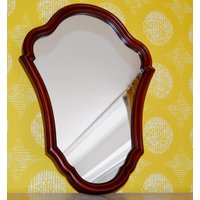 Schöner Alter Vintage Wandspiegel Aus Den 60Er Jahren Braun Holz/Glas Retro Mid Century Mirror Shabby Chic Landhausstil von ModernVintageProjekt