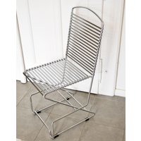 Schöner Vintage Metall Stuhl Freischwinger Design Till Behrens Für Schlubach 80Er Jahre Retro Mid Century Space Age Shabby Chic Schöner Vintage Metall Stuhl Freischwinger Design Till Behrens Für Schlubach 80Er Jahre Retro Mid Century Space Age Shabby Chic von ModernVintageProjekt