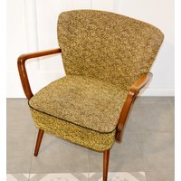 Sehr Formschöner Cocktail Sessel Mit Armlehnen Gelb /Braun Fifties 50Er Jahre Retro Mid Century Rockabilly Shabby Chic Landhausstil von ModernVintageProjekt