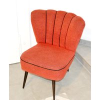 Sehr Formschöner Cocktail Sessel Rot /Braun Fifties 50Er Jahre Retro Mid Century Rockabilly Shabby Chic Landhausstil von ModernVintageProjekt