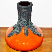 Sehr Schöne Fat Lava Vintage Vase Orange /Schwarz Von Roth 70Er Jahre Retro Mid Century Seventies Space Sehr Schöne Fat Lava Vintage Vase Orange /Schwarz Von Roth 70Er Jahre Retro Mid Century Seventies Space von ModernVintageProjekt