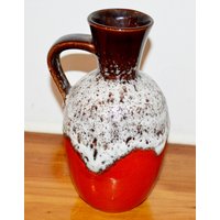 Sehr Schöne Keramik Vintage Vase Rot/Braun 70Er Jahre Retro Mid Century Seventies Space Sehr Schöne Keramik Vintage Vase Rot/Braun 70Er Jahre Retro Mid Century Seventies Space von ModernVintageProjekt