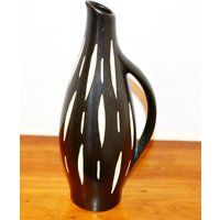 Sehr Schöne Seltene Vintage Vase Von Btk Schwarz /Weiß 70Er Jahre Retro Mid Century Seventies Space von ModernVintageProjekt