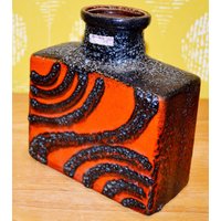 Sehr Schöne Vintage Keramik Vase Von Scheurich Orange/Schwarz Space Age Design 70Er Jahre Retro Mid Century Seventies Wgk Sehr Schöne Vintage Keramik Vase Von Scheurich Orange/Schwarz Space Age Design 70Er Jahre Retro Mid Century Seventies Wgk von ModernVintageProjekt