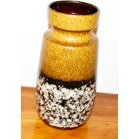 Sehr Schöne Vintage Vase Beige/ Braun Von Scheurich 70Er Jahre Retro Mid Century Seventies Space von ModernVintageProjekt