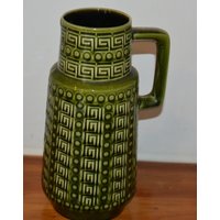 Sehr Schöne Vintage Vase Von Bay Modell 645/25 Keramik Grün Retro Mid Century Seventies Space Age Shabby Chic Landhausstil von ModernVintageProjekt