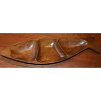 Vintage Anbietschale Fisch 60Er Jahre Teak Holz Retro Mid Century Fish Danish Design von ModernVintageProjekt