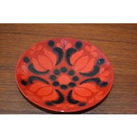 Vintage Anbietschale Orange/Rot Emaille 70Er Jahre Design Klassiker Retro Mid Century Seventies von ModernVintageProjekt