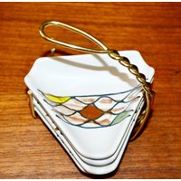 Vintage Aschenbecher Set Mit Gestell Keramik Beige /Gelb /Braun 50Er Jahre Rockabilly Retro Mid Century von ModernVintageProjekt