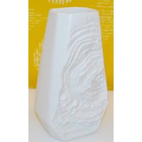 Vintage Bisquit Vase Von Ak Kaiser 70Er Jahre Op Art Weiß Retro Mid Century Space Age Shabby Chic Landhausstil Wgp von ModernVintageProjekt
