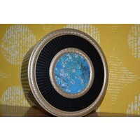 Vintage Blechdose Von Goebel 70Er Jahre Schwarz /Blau Mid Century Retro Danish Design von ModernVintageProjekt