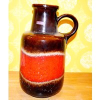 Vintage Boden Vase Von Scheurich West German Keramik Modell 408/40 70Er Jahre Retro Mid Century Fat Lava Shabby Chic Landhausstil Vintage Boden Vase Von Scheurich West German Keramik Modell 408/40 70Er Jahre Retro Mid Century Fat Lava Shabby Chic Landhausstil von ModernVintageProjekt