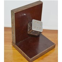 Vintage Buchstütze Würfel Metall 60Er Jahre Retro Mid Century Dice Meatl Book Ends Bookends Shabby Chic Landhausstil von ModernVintageProjekt