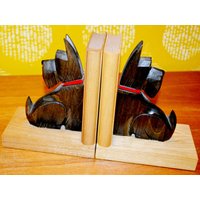 Vintage Buchstützen 60Er Jahre Mid Century Terrier Hund Dog Bookends Retro Sixtys von ModernVintageProjekt