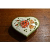 Vintage Deckel Dose Rot Weiß Keramik Von Zeller Mid Century Retro 70Er Jahre von ModernVintageProjekt