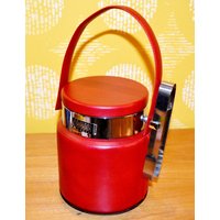 Vintage Eiskühler Von Induga Mit Eis Zange Rot 60Er Jahre Rockabilly , Retro, Mid Century, Fifties von ModernVintageProjekt