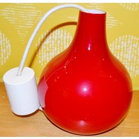 Vintage Glas Hängelampe Rot/Weiß 70Er Jahre Space Age Retro, Seventies, Mid Century Lamb Vintage Glas Hängelampe Rot/Weiß 70Er Jahre Space Age Retro, Seventies, Mid Century Lamb von ModernVintageProjekt