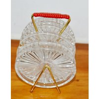 Vintage Glas Untersetzer in Einem Metall Gestell Aus Den 50Er Jahren Mid Century Fifties Retro Wgk Wgp Vintage Glas Untersetzer in Einem Metall Gestell Aus Den 50Er Jahren Mid Century Fifties Retro Wgk Wgp von ModernVintageProjekt