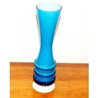 Vintage Glas Vase Blau/Weiß Aus Den 70Er Jahren Retro Mid Century Space Age Glass Seventies 70S Shabby Chic Landhausstil Vintage Glas Vase Blau/Weiß Aus Den 70Er Jahren Retro Mid Century Space Age Glass Seventies 70S Shabby Chic Landhausstil von ModernVintageProjekt