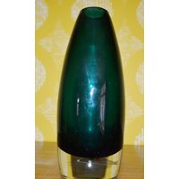 Vintage Glas Vase Grün Retro Design 70Er Jahre Space Age Mid Century von ModernVintageProjekt