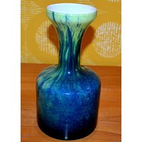 Vintage Glas Vase Opaline Grün Retro Design 70Er Jahre Space Age Mid Century von ModernVintageProjekt