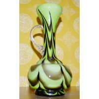 Vintage Glas Vase Opaline Grün Retro Design 70Er Jahre Space Age Mid Century von ModernVintageProjekt