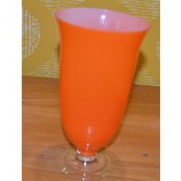Vintage Glas Vase Orange /Weiß 70Er Jahre Space Age Design Retro Mid Century Seventies Shabby Chic Landhausstil von ModernVintageProjekt