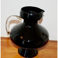 Vintage Glas Vase Schwarz Von Opaline Made in Italy 70Er Jahre Space Age Design Vintage Glas Vase Schwarz Von Opaline Made in Italy 70Er Jahre Space Age Design von ModernVintageProjekt