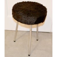 Vintage Hocker Schwarz /Silber 50Er Jahre Retro Mid Century Rockabilly Shabby Chic Landhausstil Fifties von ModernVintageProjekt